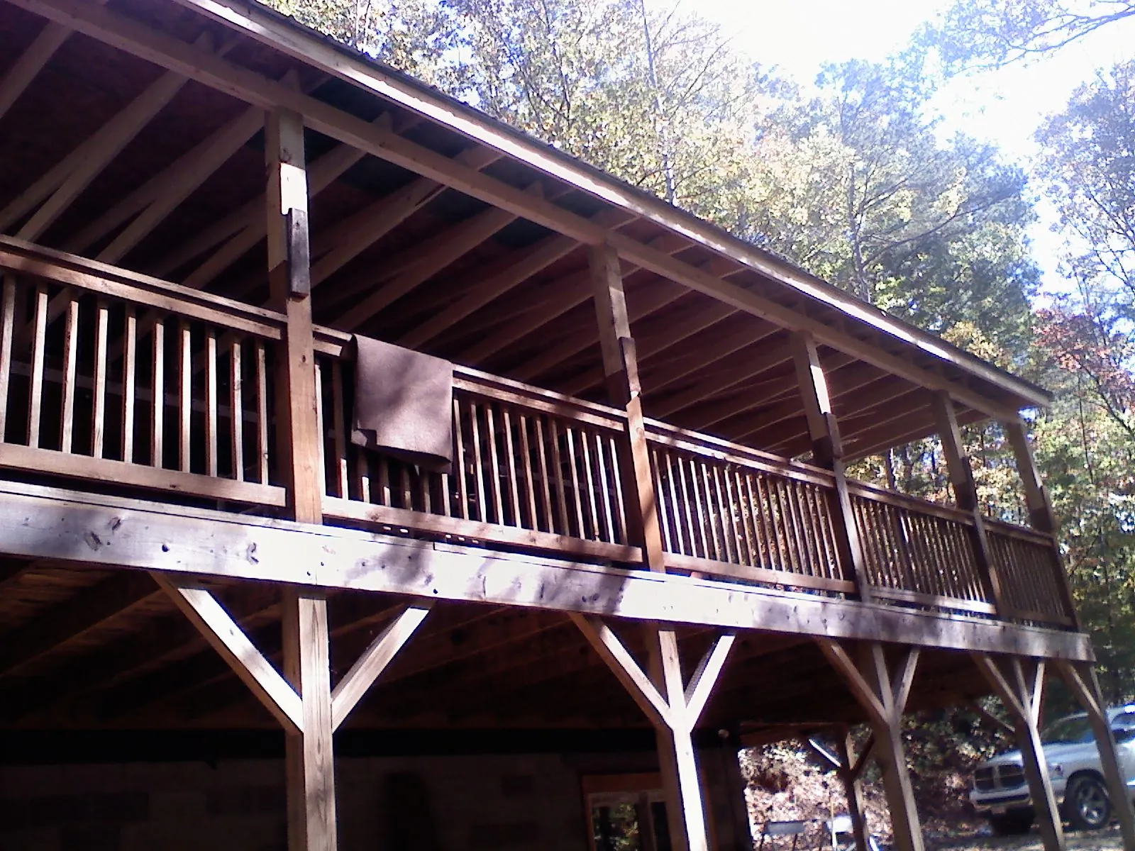 Timber framing under a new elevated porch and deck — Roof Leak Repair in Wexford by Roofing Brothers